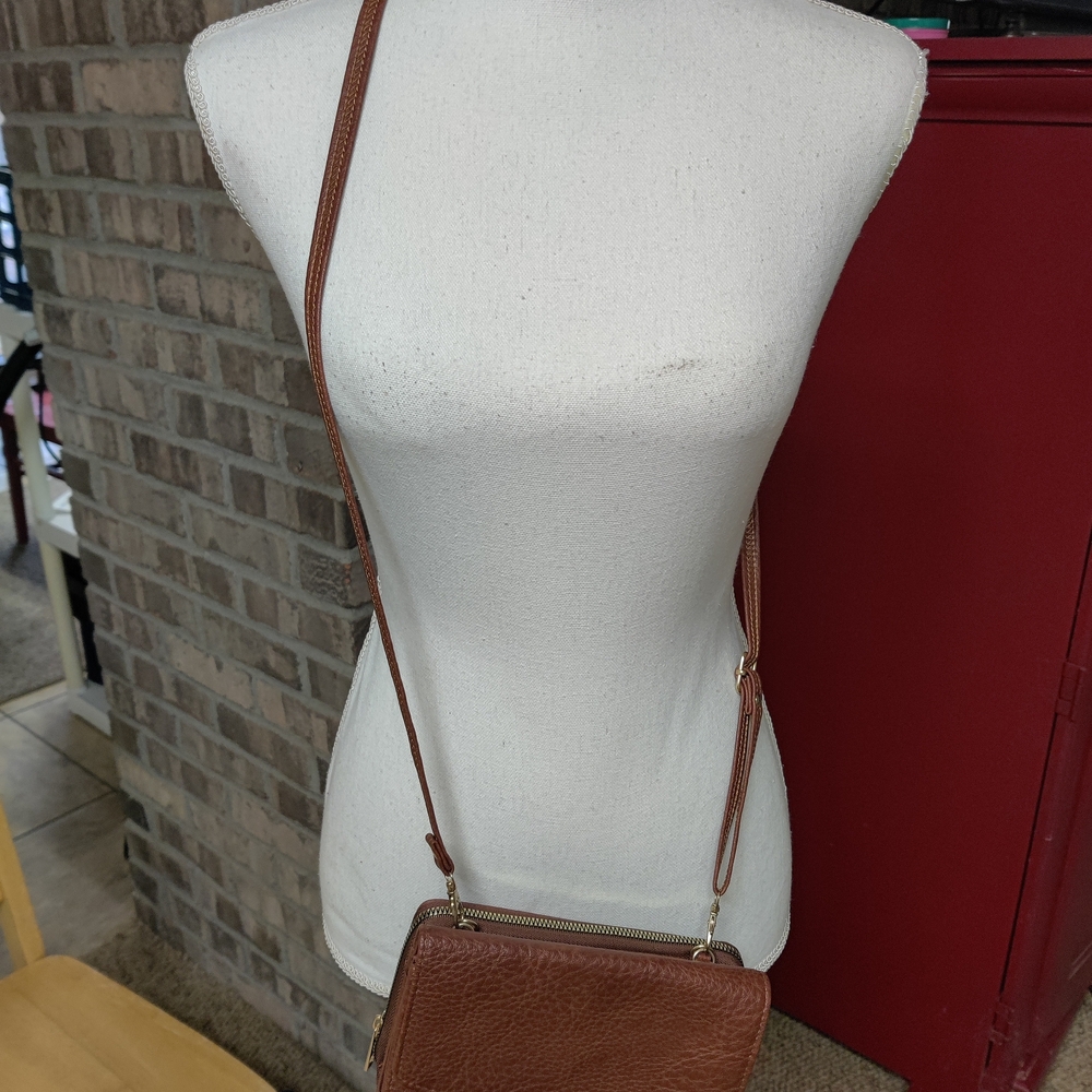 Brown Leather Crossbody Bag - Women
